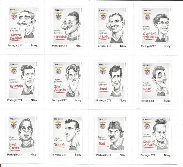 Portugal stamps on Football Players