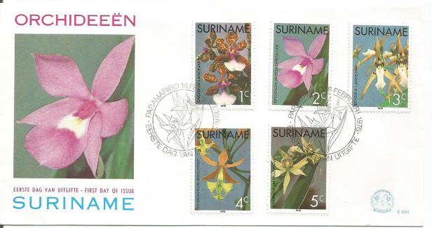 SURINAM ORCHIDS FDC