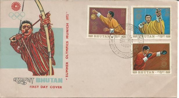 BHUTAN FDC 72 OLY