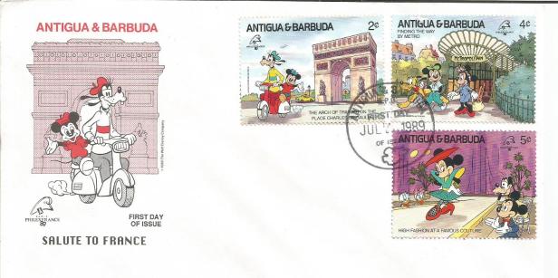 FDC DISNEY MICKEY ANTIGUA