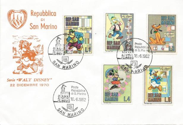 FDC DISNEY SAN MARINO