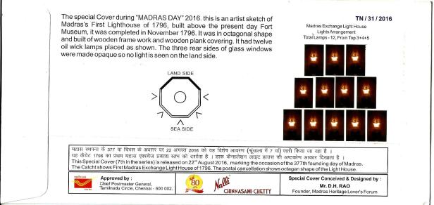 SPECIAL COVER MADRAS DAY 2016 BACK