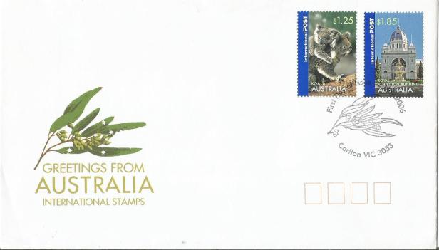 FDC AUSTRALIA INT STAMPS