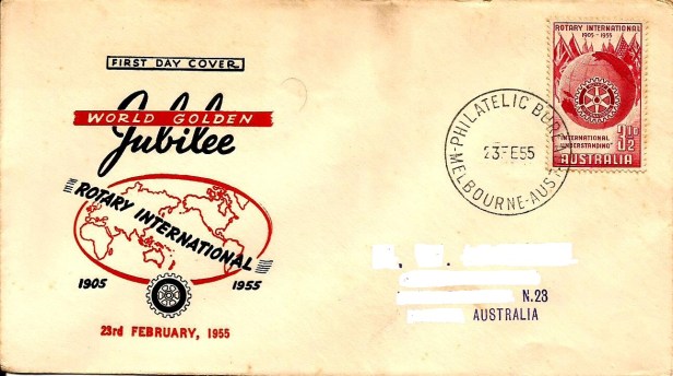 FDC AUSTRALIA ROTARY 50 YEARS