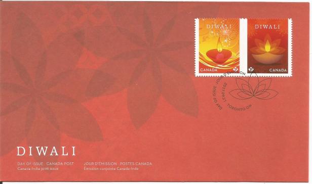 FDC DIWALI CANADA 2V 2017