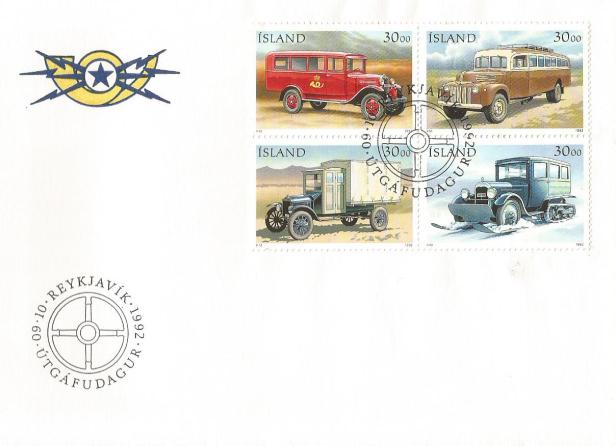 FDC ICELAND CARS