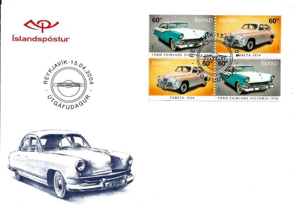 FDC ICELAND CARS