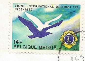 STAMP BELGIUM LIONS INT