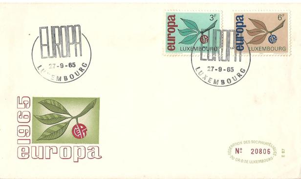 FDC LUXEMBOURG EUROPA 65