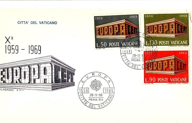 FDC VATICAN EUROPA 1969