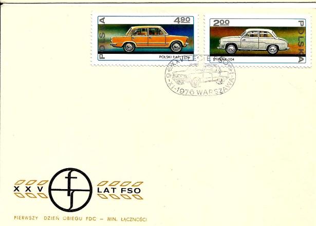FDC POLAND CARS1
