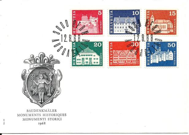 SWISS FDC MONUMENTS