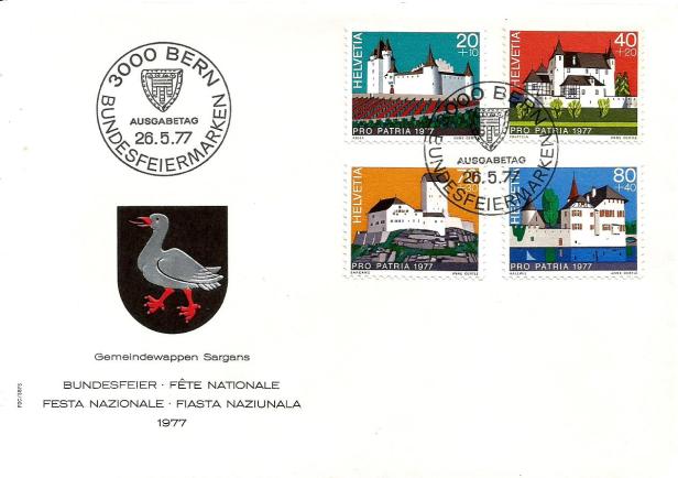 SWISS FDC PATRIA 77