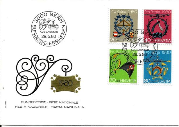 SWISS FDC PATRIA 80