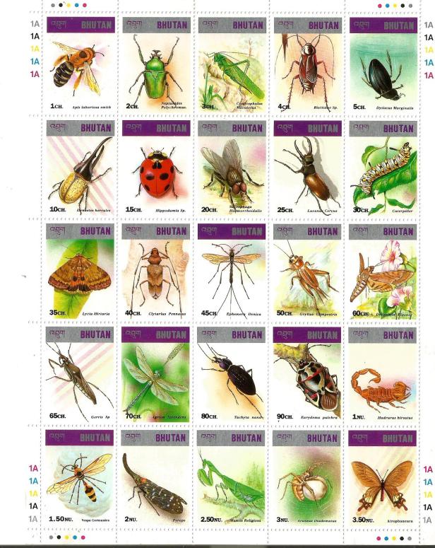 BHUTAN INSECTS SHEETLET