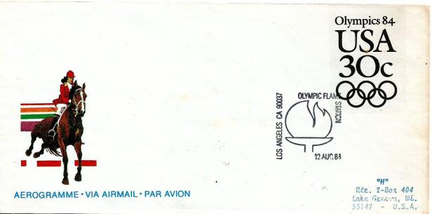 USA 84 OLY FLAME STN LA EQ AERO