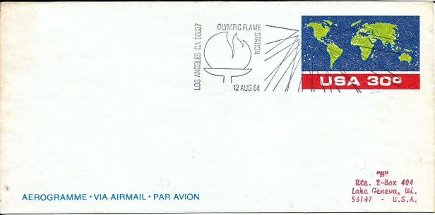 USA 84 OLY FLAME STN RAYS