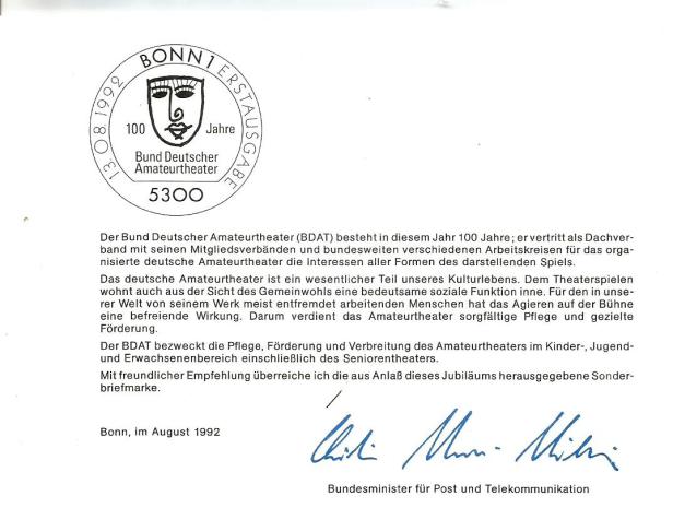 GERMANY THEATRE CVR 1992