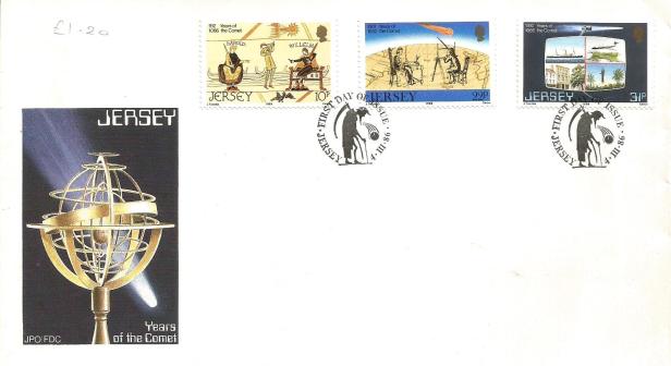 JERSEY FDC HALLEY'S COMET