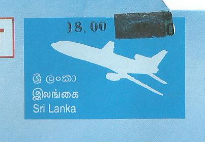 SRI LANKA AEROGRAMME BANK OF CEYLON OVPT