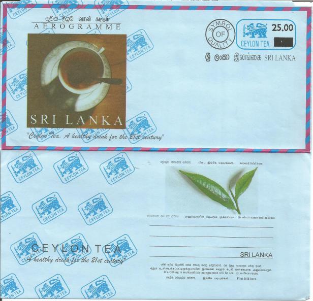 SRI LANKA AEROGRAMME CEYLON TEA
