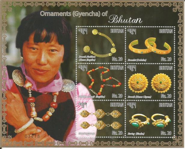 BHUTAN MS ORNAMENTS 6V
