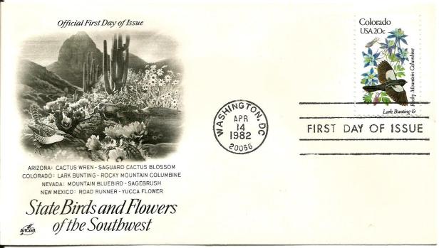 USA FDC BIRDS COLORADO