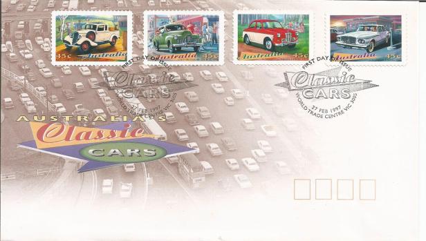 AUSTRALIA FDC 1997 CLASSIC CARS