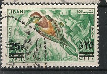 LEBANON 1965 BIRDS SURCH