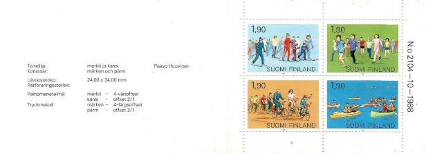 FINLAND BOOKLET SPORTS