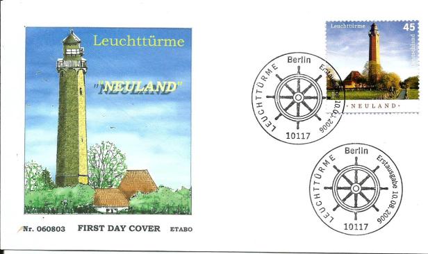 GERMANY FDC LIGHTHOUSE 45