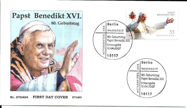GERMANY FDC POPE
