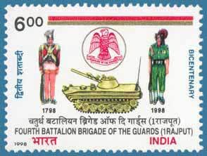 Ins Rajput Stamp 4th Battalion Brigade of Guards (1 Rajput) – 223 Years of Glory and ...